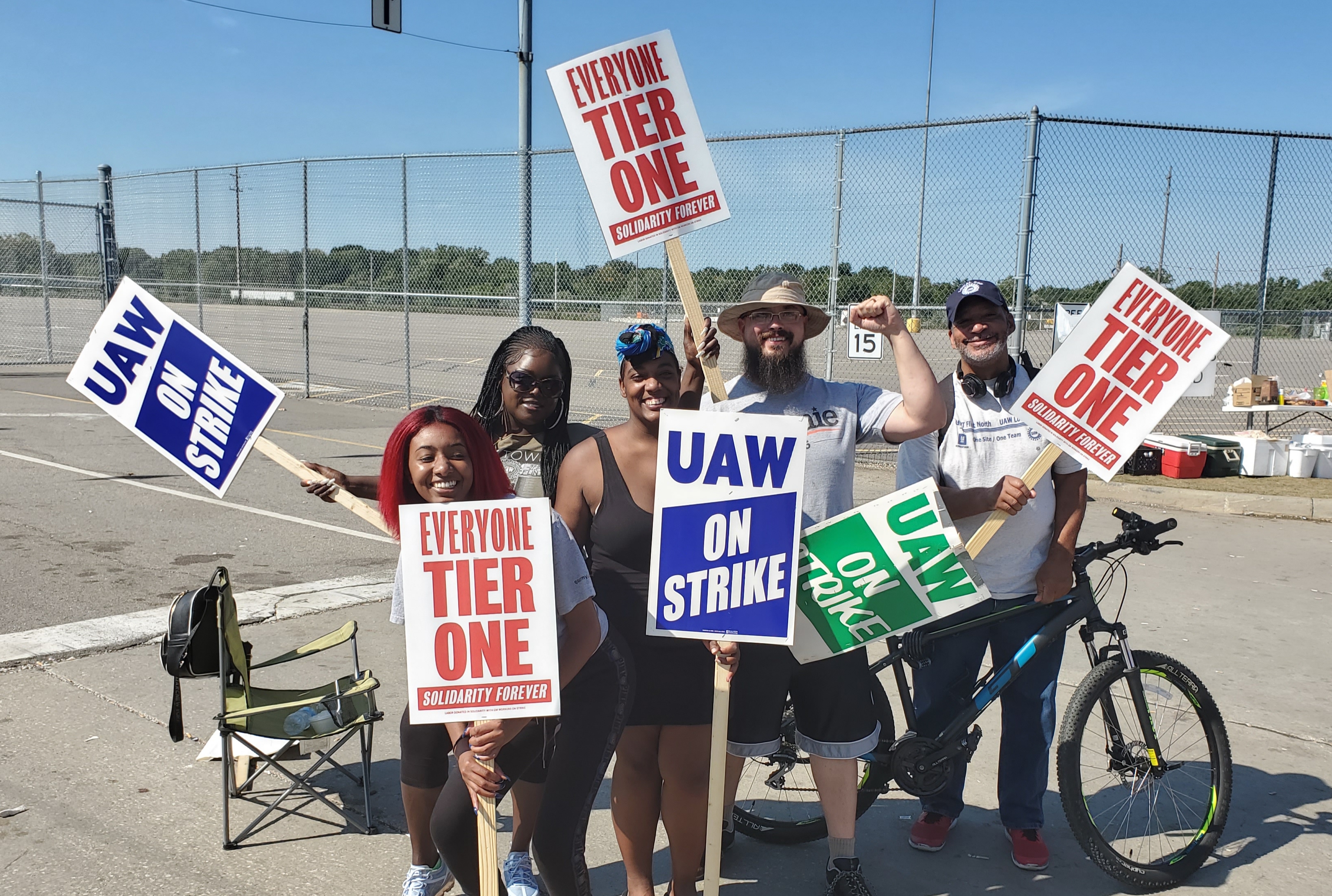 GM Workers on strike.