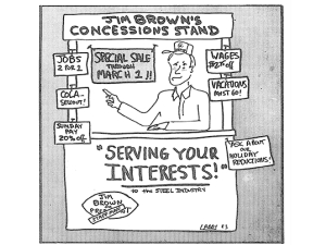 cartoon depicting sales stand of concessions