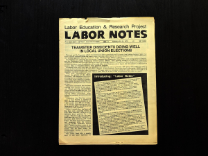 Cover of the first issue of Labor Notes