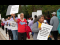 CTU picketers marching