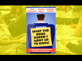 A book cover of “What the Boss Doesn’t Want You to Know” is shown on a background of workers meeting