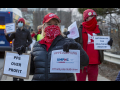 Nurses in Michigan protesting lack of PPE and calling for the nationalization of the healthcare system