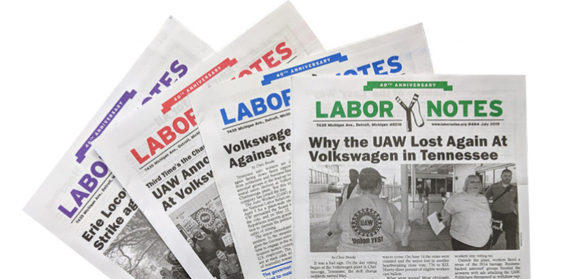 Labor Notes magazine covers