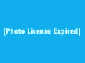 A blue box shows with the notation: “Photo license expired”