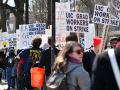 UIC picketers on sidewalk