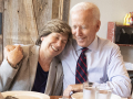 AFT President Randi Weingarten hugging Democratic Presidential candidate Joe Biden.